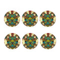 Native Bohemian Sea Turtle Print Coaster Set