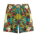 Native Bohemian Sea Turtle Print Cotton Shorts
