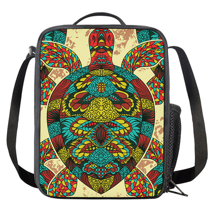 Native Bohemian Sea Turtle Print Crossbody Lunch Bag