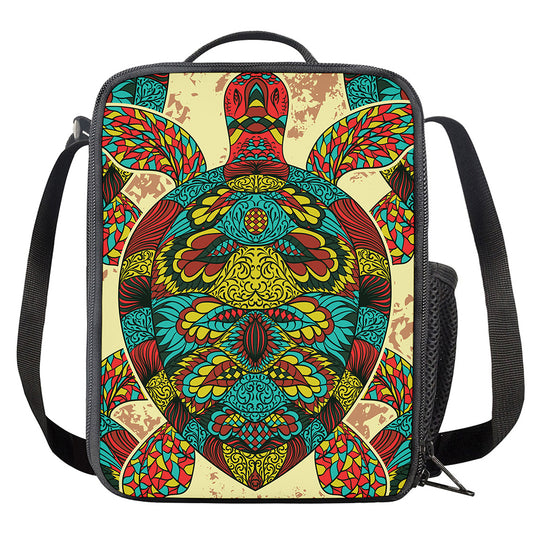 Native Bohemian Sea Turtle Print Crossbody Lunch Bag