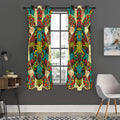 Native Bohemian Sea Turtle Print Grommet Curtain Panels