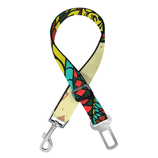Native Bohemian Sea Turtle Print Dog Seat Belt