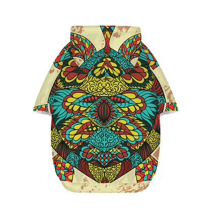 Native Bohemian Sea Turtle Print Dog Zip Up Hoodie