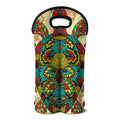 Native Bohemian Sea Turtle Print Double Neoprene Wine Tote