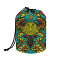 Native Bohemian Sea Turtle Print Drawstring Makeup Bag
