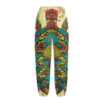 Native Bohemian Sea Turtle Print Fleece Lined Knit Pants