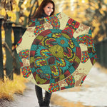 Native Bohemian Sea Turtle Print Foldable Umbrella