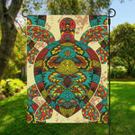 Native Bohemian Sea Turtle Print Garden Flag