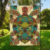 Native Bohemian Sea Turtle Print Garden Flag