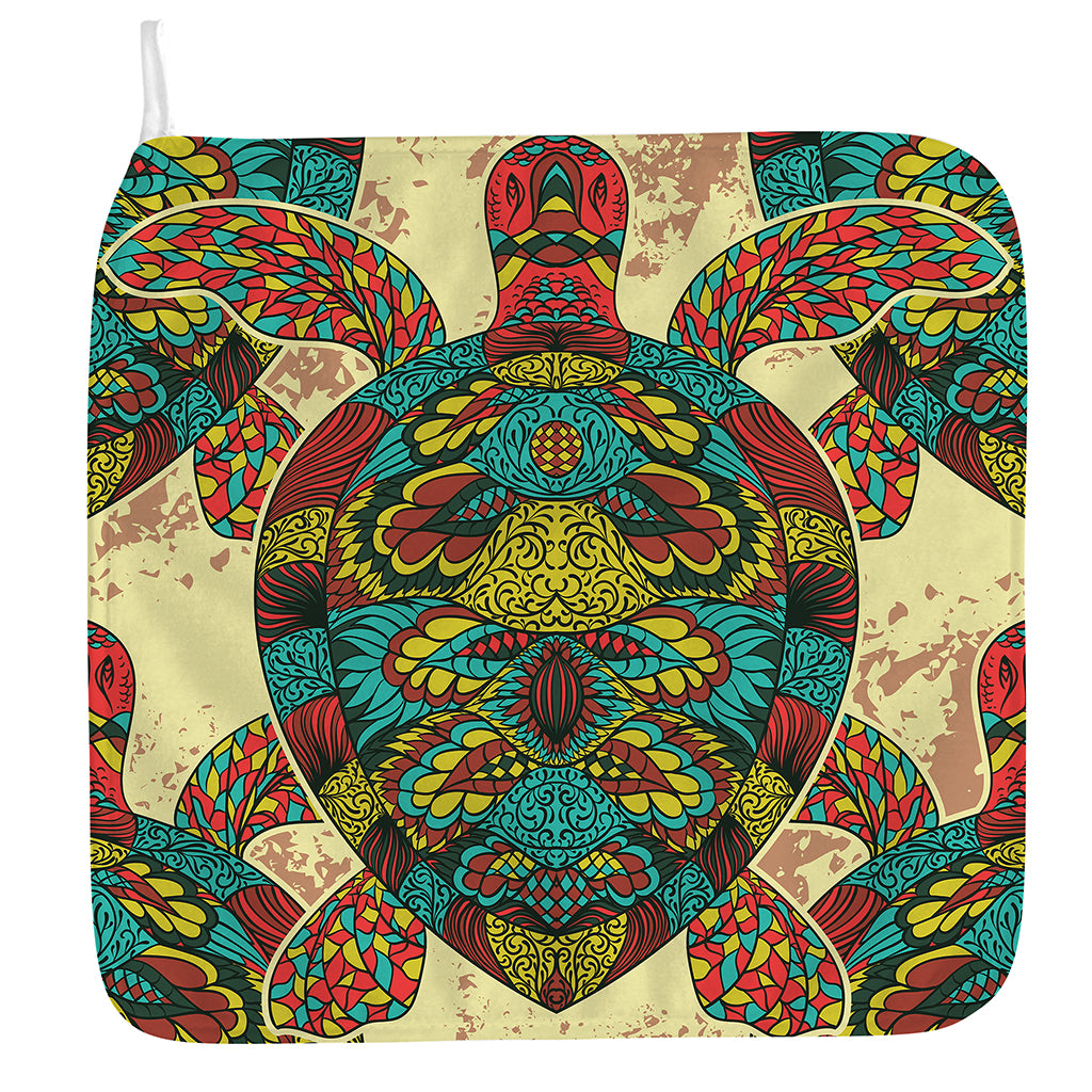 Native Bohemian Sea Turtle Print Hand Towel