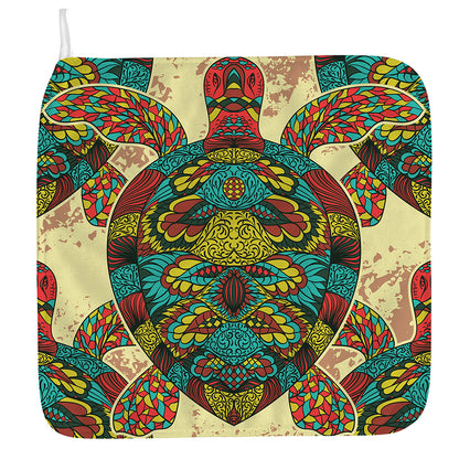 Native Bohemian Sea Turtle Print Hand Towel