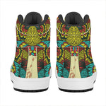 Native Bohemian Sea Turtle Print High Top Leather Sneakers