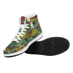 Native Bohemian Sea Turtle Print High Top Leather Sneakers