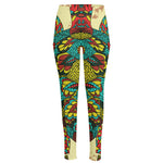 Native Bohemian Sea Turtle Print High-Waisted Pocket Leggings