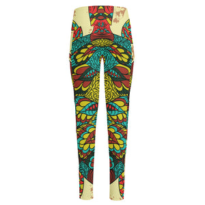 Native Bohemian Sea Turtle Print High-Waisted Pocket Leggings