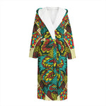 Native Bohemian Sea Turtle Print Hooded Bathrobe