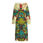 Native Bohemian Sea Turtle Print Hooded Bathrobe