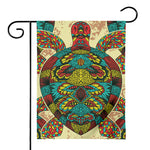 Native Bohemian Sea Turtle Print House Flag