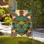 Native Bohemian Sea Turtle Print House Flag