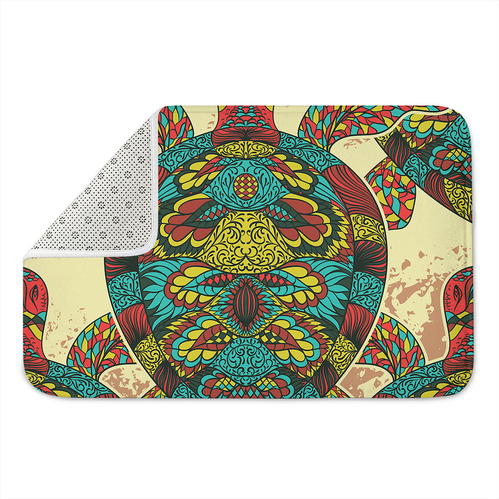 Native Bohemian Sea Turtle Print Indoor Door Mat