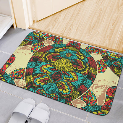 Native Bohemian Sea Turtle Print Indoor Door Mat