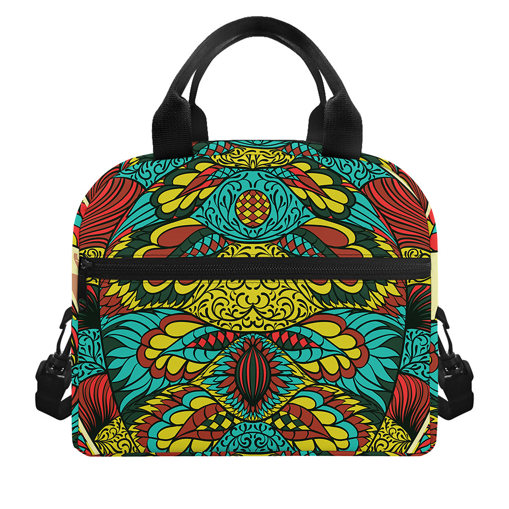 Native Bohemian Sea Turtle Print Insulated Lunch Bag