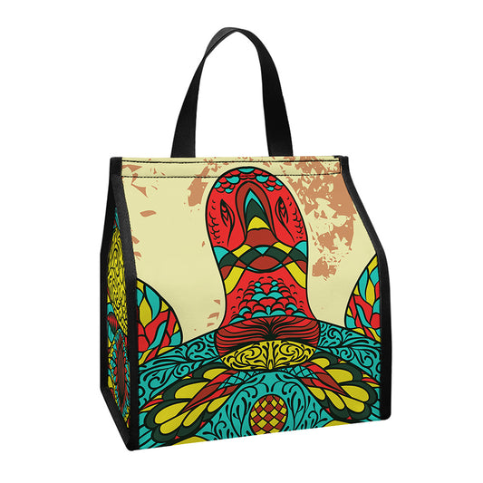 Native Bohemian Sea Turtle Print Insulated Lunch Tote