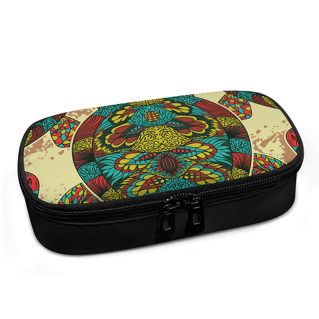 Native Bohemian Sea Turtle Print Insulin Cooler Travel Case