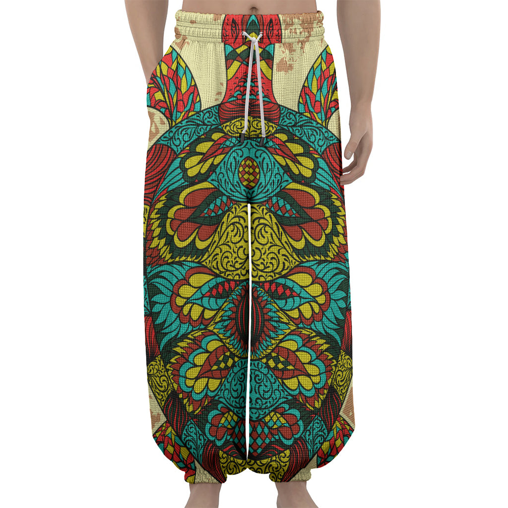 Native Bohemian Sea Turtle Print Lantern Pants