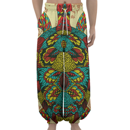 Native Bohemian Sea Turtle Print Lantern Pants