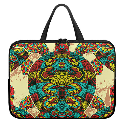 Native Bohemian Sea Turtle Print Laptop Sleeve With Handle