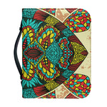 Native Bohemian Sea Turtle Print Leather Bible Cover