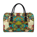 Native Bohemian Sea Turtle Print Leather Duffle Bag
