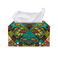 Native Bohemian Sea Turtle Print Leather Tissue Box Cover
