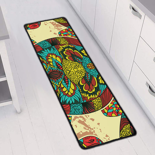 Native Bohemian Sea Turtle Print Long Kitchen Mat