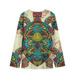 Native Bohemian Sea Turtle Print Long Sleeve Short Coat