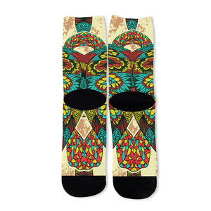 Native Bohemian Sea Turtle Print Long Socks