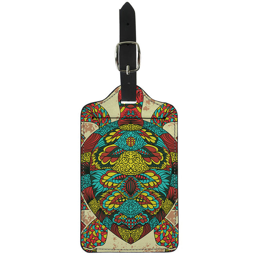Native Bohemian Sea Turtle Print Luggage Tag