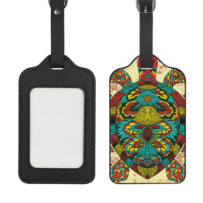 Native Bohemian Sea Turtle Print Luggage Tag