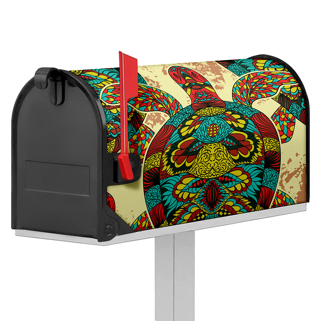 Native Bohemian Sea Turtle Print Mailbox Cover
