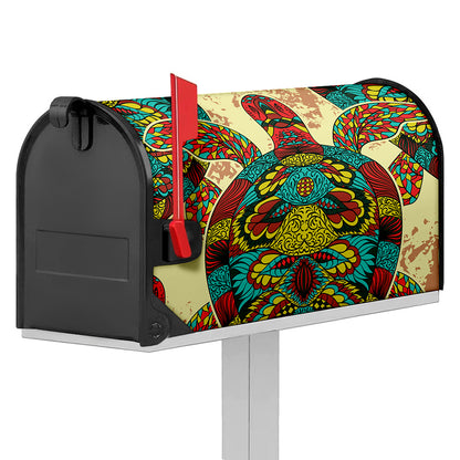 Native Bohemian Sea Turtle Print Mailbox Cover