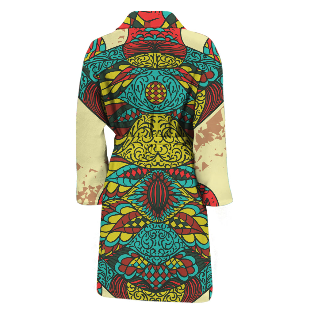 Native Bohemian Sea Turtle Print Men's Bathrobe