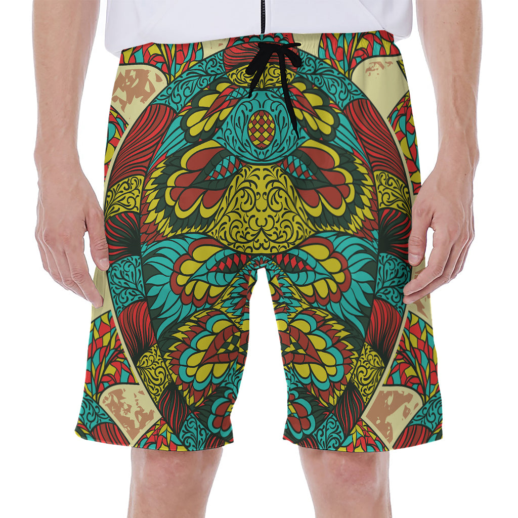 Native Bohemian Sea Turtle Print Men's Beach Shorts