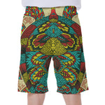 Native Bohemian Sea Turtle Print Men's Beach Shorts