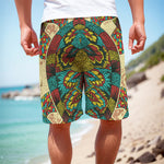 Native Bohemian Sea Turtle Print Men's Cargo Shorts