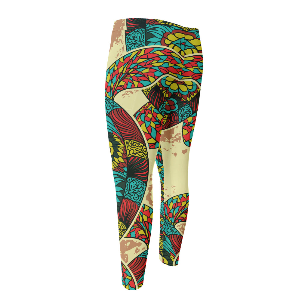 Native Bohemian Sea Turtle Print Men's Compression Pants