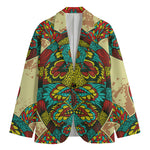 Native Bohemian Sea Turtle Print Men's Cotton Blazer