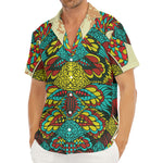 Native Bohemian Sea Turtle Print Men's Deep V-Neck Shirt