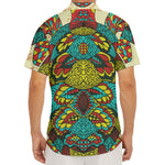 Native Bohemian Sea Turtle Print Men's Deep V-Neck Shirt