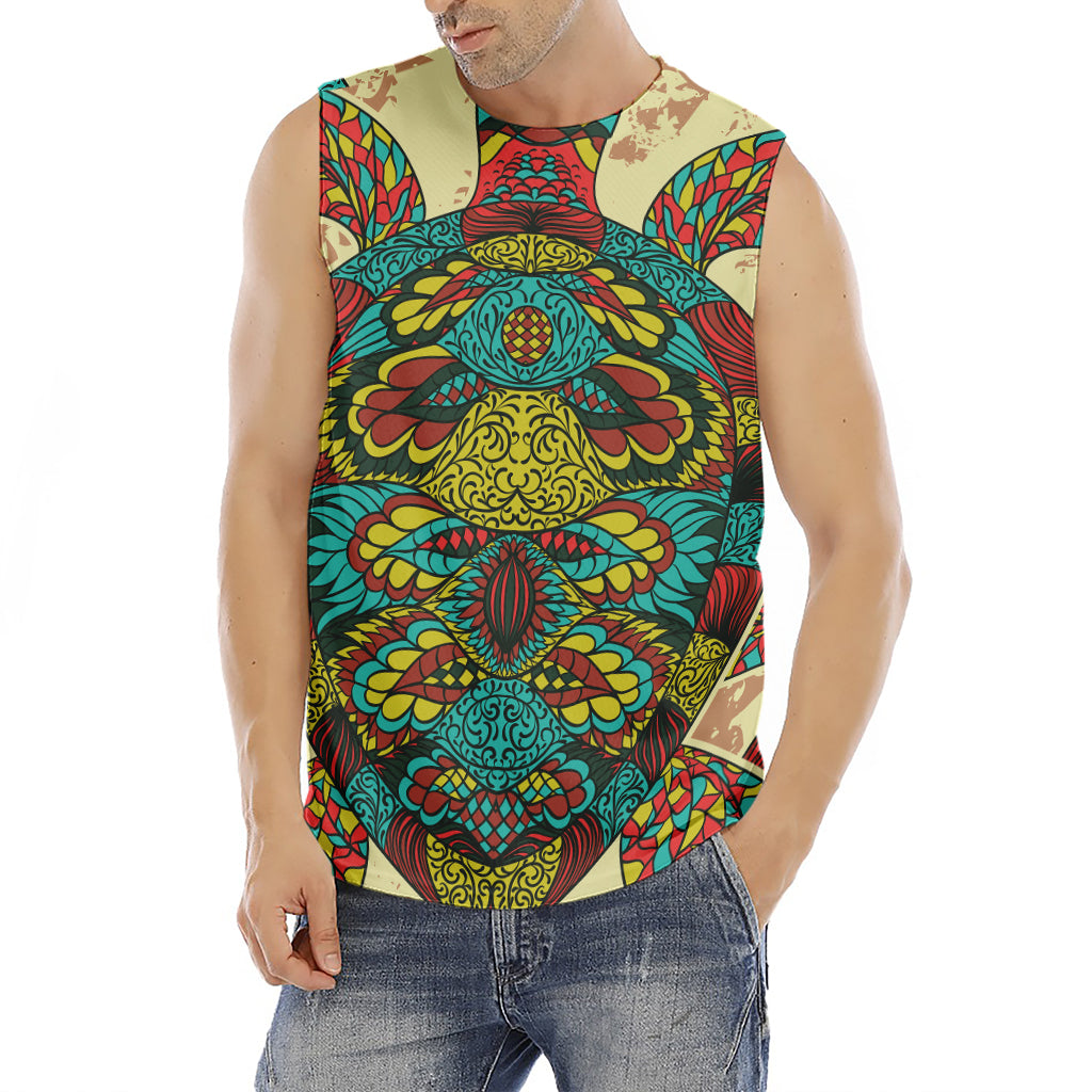 Native Bohemian Sea Turtle Print Men's Fitness Tank Top
